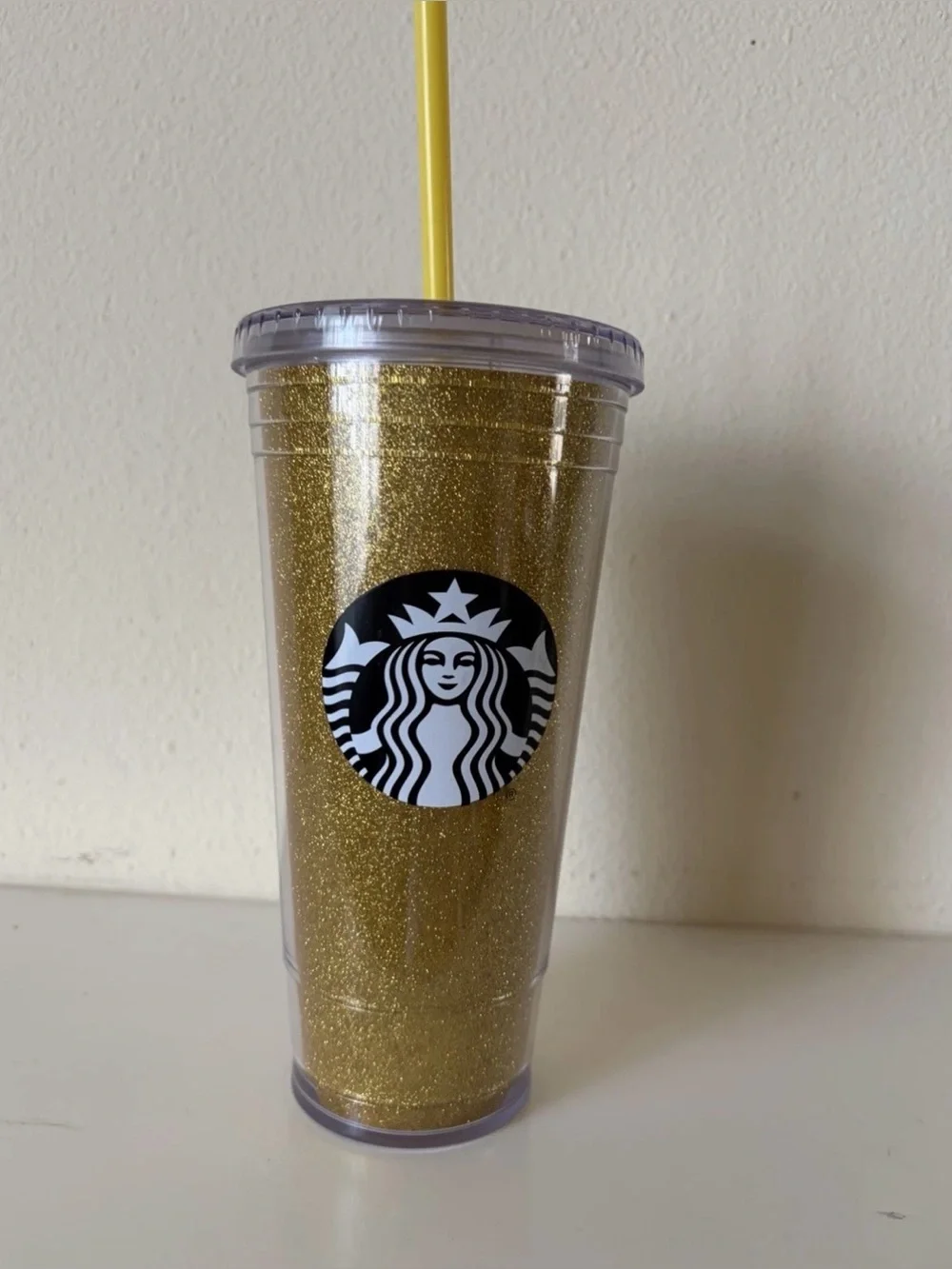 Starbucks glitter gold 20oz tumbler coffee cup